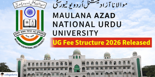 Maulana Azad National Urdu University UG Fee Structure 2026 Released; Check Details Here